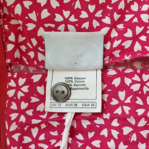 LAURA ASHLEY Vintage sz 10 Cotton Dress Puffed Sleeve Midi - Picture 4 of 5